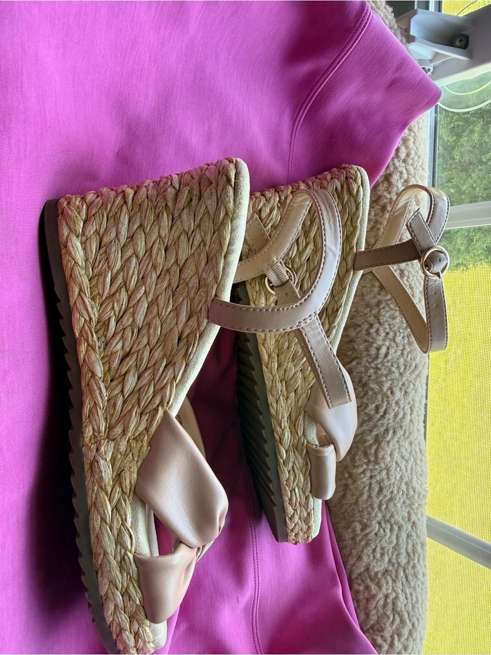 Anne Klein Blush Knotted Front Ankle-Strap Heels - Picture 6 of 7
